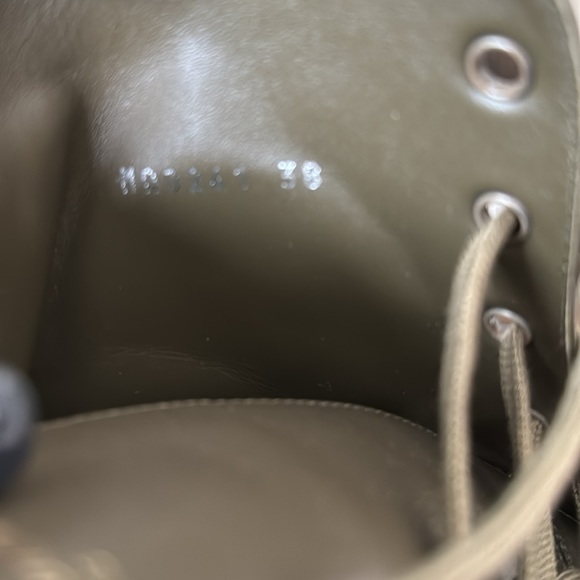 Louis Vuitton green khaki combat military weather boot bootie sz 38 with box - Picture 9 of 10